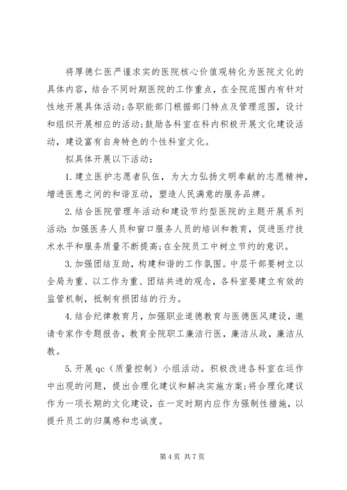 人民医院某年文化建设方案.docx