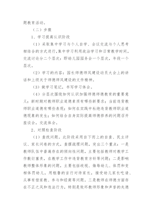幼儿园师德师风培训方案_1.docx
