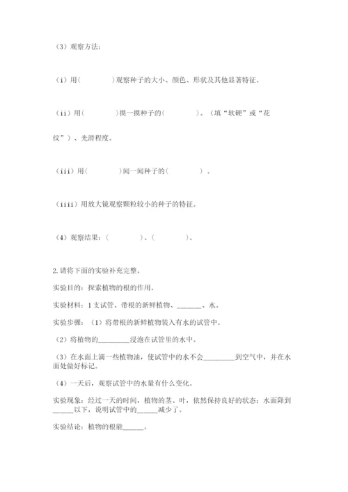 科学四年级下册第一单元植物的生长变化测试卷word版.docx