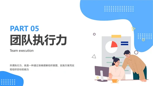 蓝色团队建设与管理ppt模板