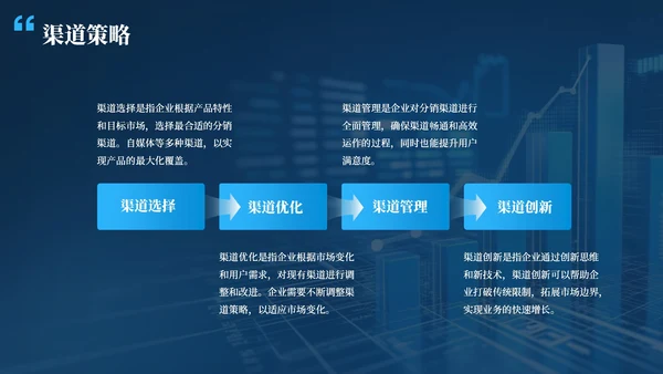 深蓝色科技风公司年会PPT模版_互联网市场动态与企业战略规划年会PPT模版