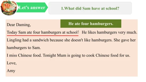 Module 3 Unit 2 Sam ate four hamburgers 课件(共31张PPT