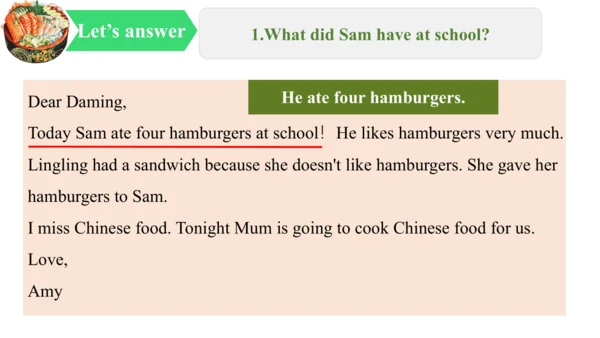 Module 3 Unit 2 Sam ate four hamburgers 课件(共31张PPT