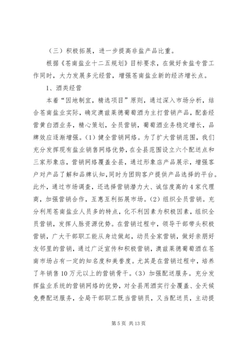 县盐务管理局工作报告 (4).docx