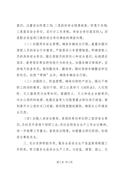 县监察局安全生产工作汇报.docx