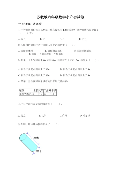 苏教版六年级数学小升初试卷及参考答案【能力提升】.docx