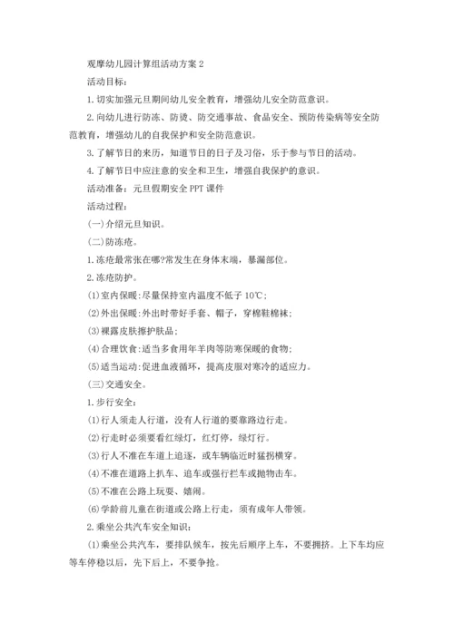 观摩幼儿园计算组主题活动方案5篇.docx