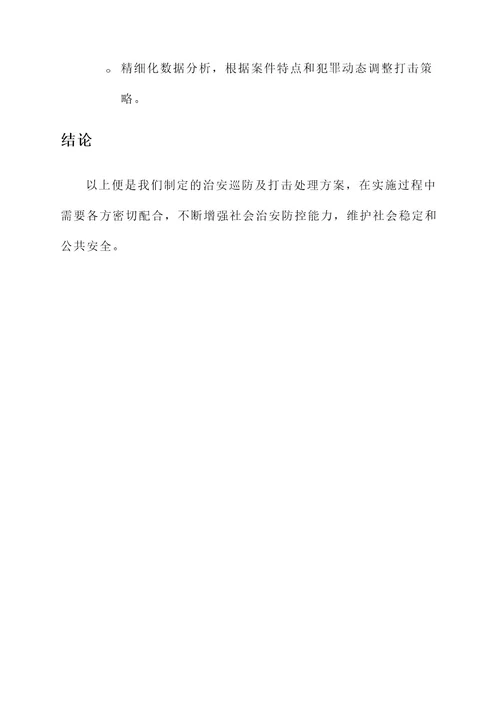 治安巡防及打击处理方案