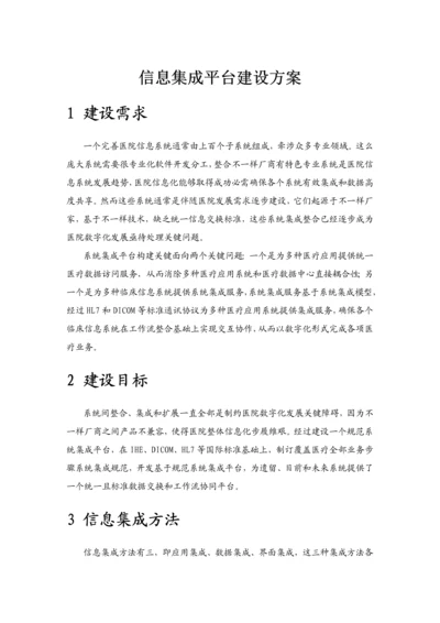 医院信息集成平台建设专业方案.docx