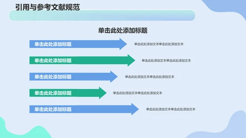 蓝色渐变风文献汇报PPT模板