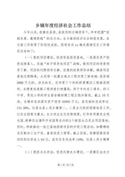 乡镇年度经济社会工作总结.docx