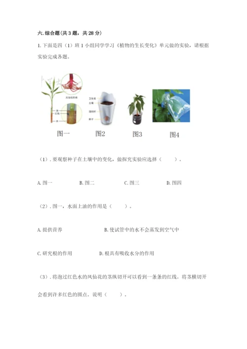 教科版科学四年级下册第一单元《植物的生长变化》测试卷精品【能力提升】.docx
