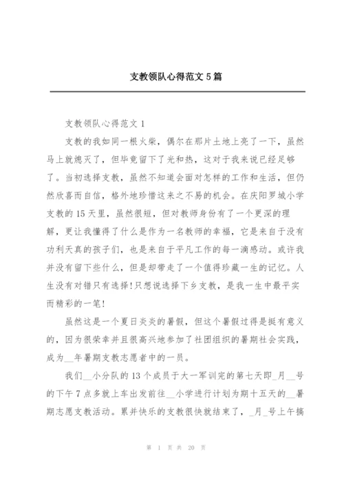 支教领队心得范文5篇.docx