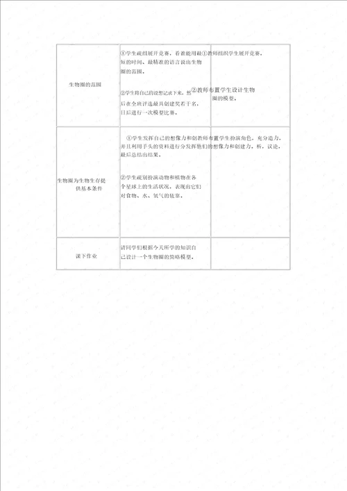 七年级生物上册生物圈教案1人教新课标版