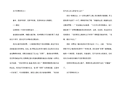 推荐关于写事的作文