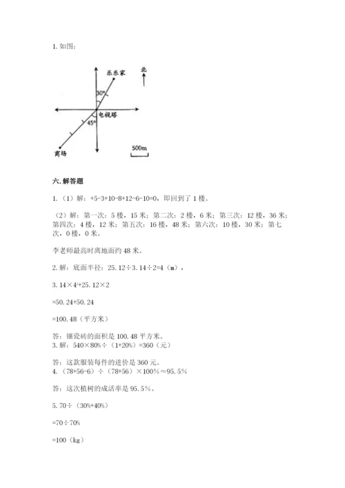 丽水市六年级下册数学期末测试卷（含答案）.docx