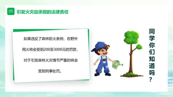 森林大火防范于未然ppt模板