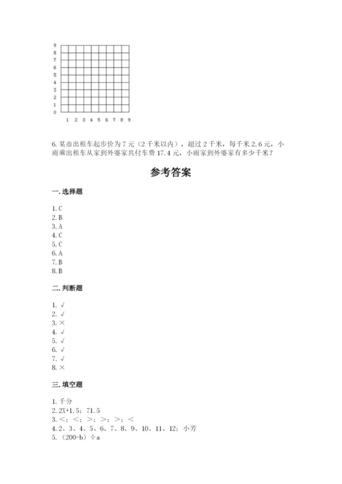 人教版五年级上册数学期末测试卷带答案（能力提升）.docx