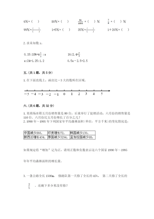 苏教版六年级数学小升初试卷及答案（夺冠系列）.docx