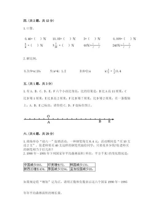 青岛版六年级数学下册期末测试题精品（名师推荐）.docx