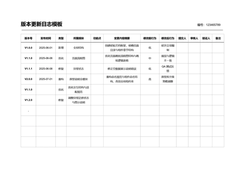 版本更新日志