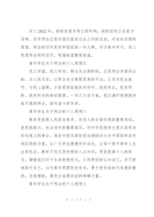 青年学生关于两会的个人感想.docx