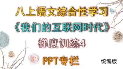 八上语文综合性学习《我们的互联网时代》梯度训练4 课件