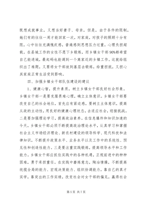 乡镇女干部工作现状调研报告.docx
