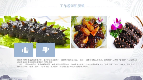 野生海参海产品通用PPT模板