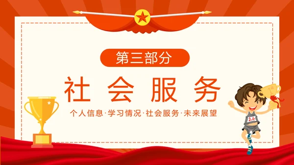 省三好学生竞选PPT模板