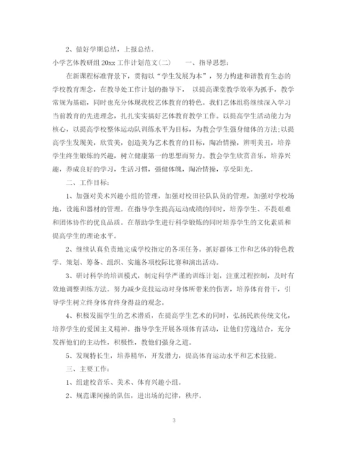 精编之小学艺体教研组工作计划范文.docx
