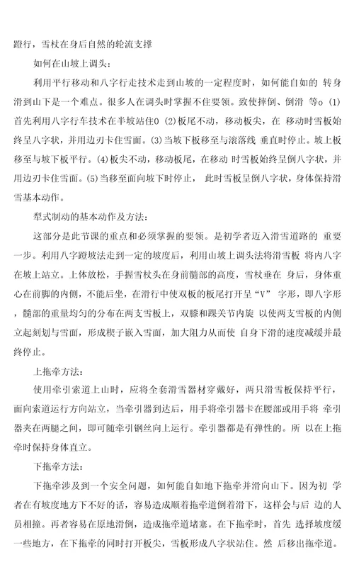 滑雪教学服务方案冰雪人才技能培养