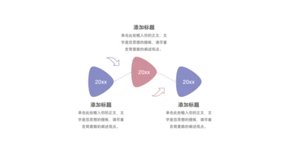 简约3项时间轴单页PPT模板