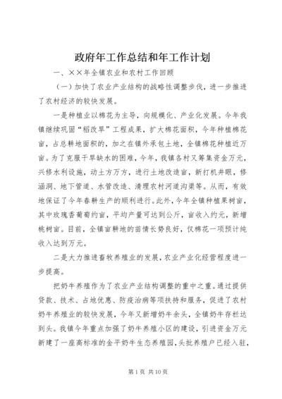 政府年工作总结和年工作计划 (2).docx