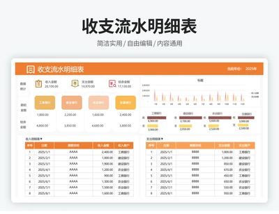 项目收支流水明细表