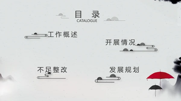 严谨中国风党风廉政文化工作总结PPT