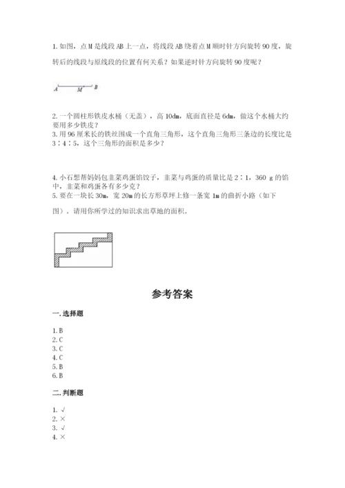 北师大版六年级下册数学期末测试卷附参考答案【名师推荐】.docx