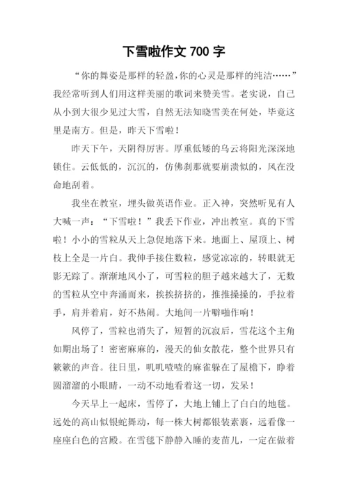 下雪啦作文700字.docx
