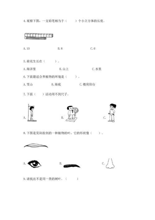 教科版科学一年级上册期末测试卷加下载答案.docx