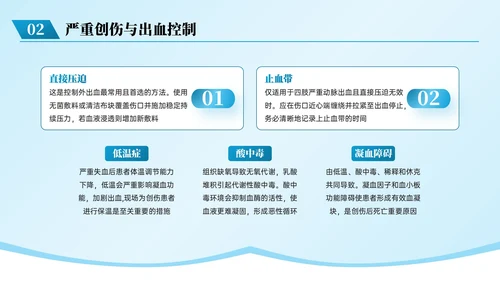 蓝色系简约风急救知识培训PPT模板