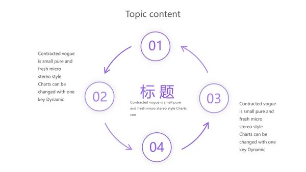 紫色创意服务员培训动态PPT模板