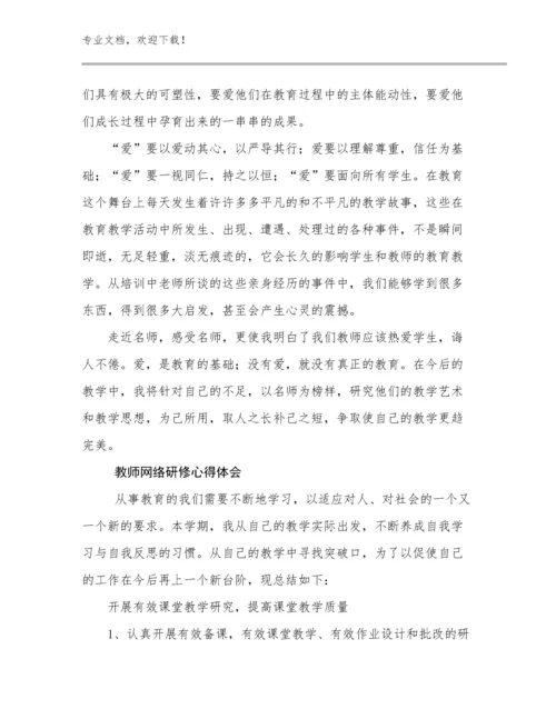 2024教师网络研修心得体会优选范文6篇.docx