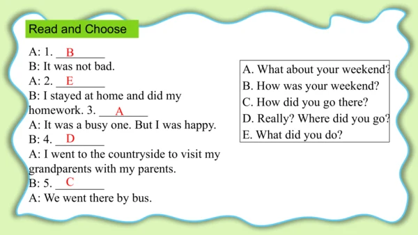 Unit 2 Last weekend Part B Read and write课件（39张PPT