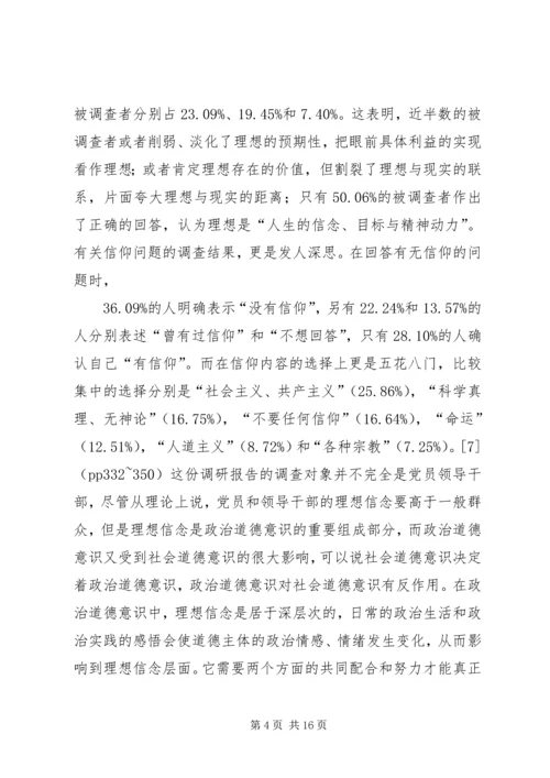 党员领导干部政治道德建设思考.docx