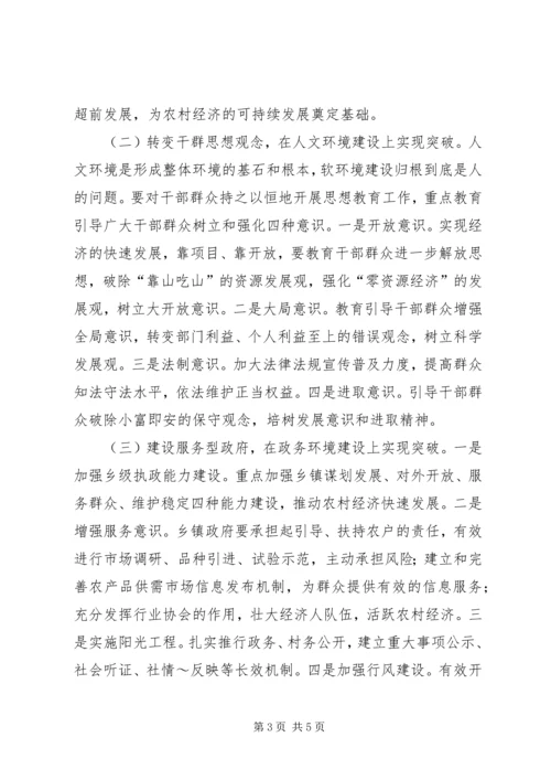 关于农村经济发展环境问题的调查与思考 (2).docx