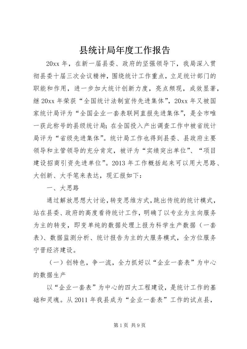 县统计局年度工作报告 (5).docx