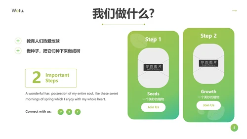绿色自然环境保护园艺宣传动态PPT模板