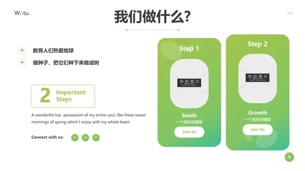 绿色自然环境保护园艺宣传动态PPT模板