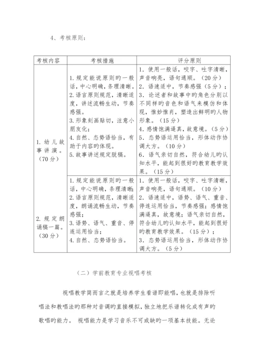 学前教育专业技能达标考核方案.docx