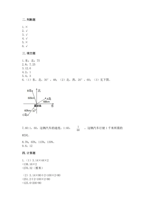 小学数学六年级上册期末测试卷（考点梳理）word版.docx